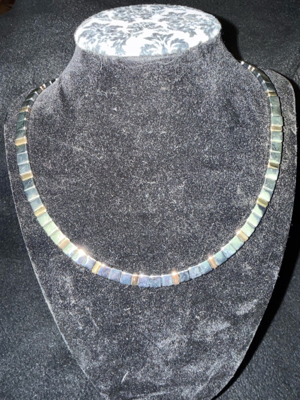 On 34th gold and silver tone tile necklace! NWT!